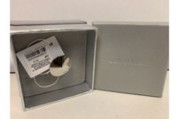 CALVIN KLEIN SILVER COLOURED FASHION RING WITH DISPLAY BOX (6/25)