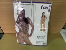 48 x NEW PACKAGED FUNSHAK BOHO GIRL TROUSER SUIT FANCY DRESS OUTFITS