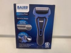 4 X NEW BOXED BAUER PROFESSIONAL CONTOURTRIM WET & DRY SHAVERS.