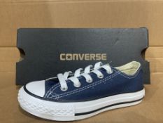 (NO VAT) 7 X BRAND NEW CONVERSE ALLSTAR NAVY SNEAKERS SIZE 10 YOUTH