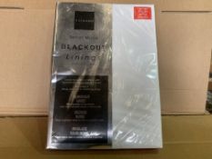 20 X BRAND NEW NORWOOD READY MADE BLACKOUT LININGS IN VARIOUS STYLES AND SIZES