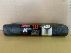 60 X BRAND NEW PACKS OF 10 70L REFUSE BAGS