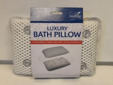 20 x NEW PACKAGED FALCON LUXURY BATH PILLOWS - BE PAMPERED AT HOME & ENJOY THE SPA EXPERIENCE