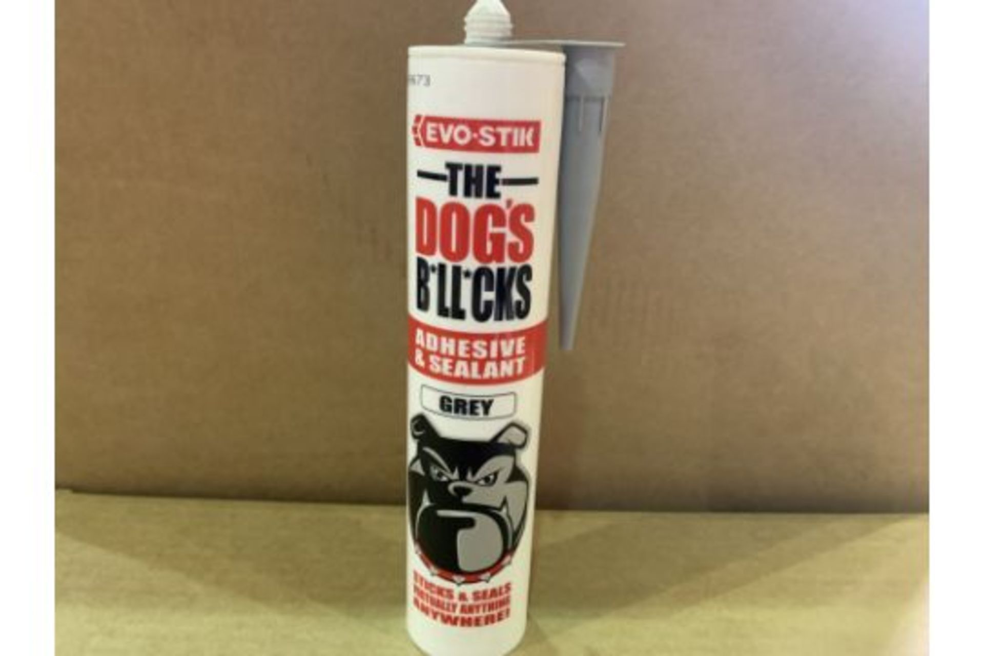 72 X BRAND NEW BOXED EVO-STIK THE DOGS B*LL*OCKS ADHESIVE AND SEALANT GREY (PRODUCTION DATE DECEMBER