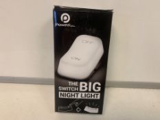 18 X NEW BOXED POWERFULL THE BIG SWITCH NIGHT LIGHTS. RRP £12.99 EACH