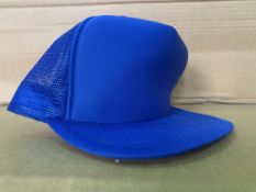 110 x NEW PACKAGED BLUE MESH STYLE BASSBALL CAPS