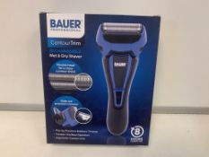 4 X NEW BOXED BAUER PROFESSIONAL CONTOURTRIM WET & DRY SHAVERS.