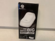 18 X NEW BOXED POWERFULL THE BIG SWITCH NIGHT LIGHTS. RRP £12.99 EACH