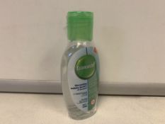 400 X NEW SEALED 50ML INSTANT HAND SANITISER. NON WASHING INHIBITS 99.9% OF BACTERIA.