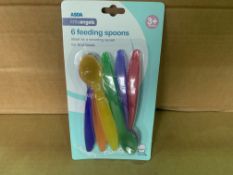 80 x NEW PACKAGED PACKS OF 6 LITTLE ANGELS FEEDING SPOONS