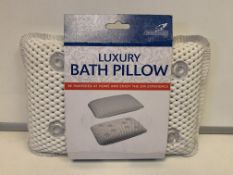 20 x NEW PACKAGED FALCON LUXURY BATH PILLOWS - BE PAMPERED AT HOME & ENJOY THE SPA EXPERIENCE