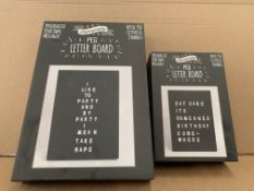 19 X BRAND NEW SIGNOGRAPHY PEG LETTER BOARDS VARIOUS SIZES