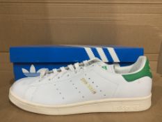 3 X BRAND NEW ADIDAS STAN SMITH WHITE AND GREEN TRAINERS SIZE 10