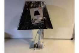 8 x NEW HOME COLLECTION MIRRORED BASE LAMP & SHADES