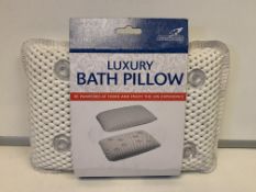 20 x NEW PACKAGED FALCON LUXURY BATH PILLOWS - BE PAMPERED AT HOME & ENJOY THE SPA EXPERIENCE