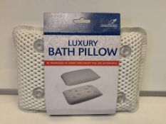 20 x NEW PACKAGED FALCON LUXURY BATH PILLOWS - BE PAMPERED AT HOME & ENJOY THE SPA EXPERIENCE