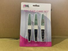 144 X BRAND NEW 3 PIECE NAIL CARE SETS