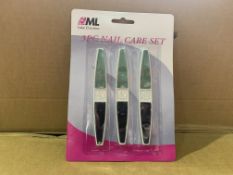 144 X BRAND NEW 3 PIECE NAIL CARE SETS