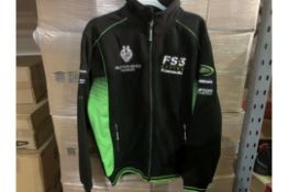 9 X BRAND NEW OFFICIAL KAWASAKI RACING FLEECE SIZE SMALL (1185/18/5)