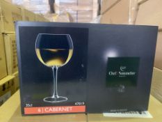 8 X BRAND NEW PACKS OF 6 CHEF AND SOMMELLIER 35CL CABERNET GLASSES