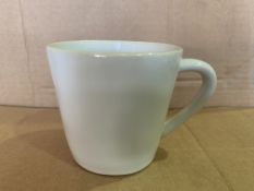 12 X BRAND NEW PACKS OF 6 WHITE RUSTIC NATURAL RIM TEACUPS 0.19L