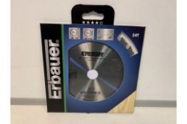 12 X NEW PACKAGED ERBAUER 24T 165MM TCT WOOD CUTTING DISKS