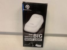 18 X NEW BOXED POWERFULL THE BIG SWITCH NIGHT LIGHTS. RRP £12.99 EACH