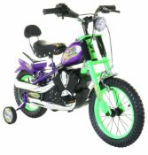 BOXED SPIKE 14 INCH EASY RIDER CHOPPER STYLE KIDS BIKE WITH STABLISERS