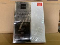 20 X BRAND NEW NORWOOD READY MADE BLACKOUT LININGS IN VARIOUS STYLES AND SIZES