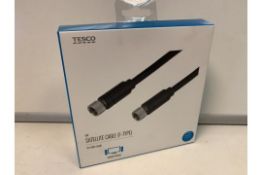 40 X NEW BOXED TESCO 5M SATELLITE CABLE F TYPE