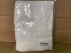 30 x NEW PACKAGED SETS OF 2 FLANELETTE PRAM SHEETS