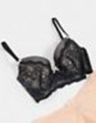 15 X BRAND NEW INDIVIDUALLY PACKAGED FIGLEAVES BLACK/SHELL JULIETTE LACE BRALETTES IN VARIOUS SIZES