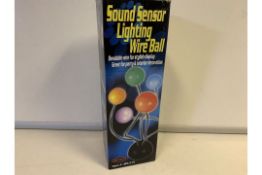 60 X NEW BOXED SOUND SENSOR LIGHTING WIRE BALL. RRP £9.99 EACH