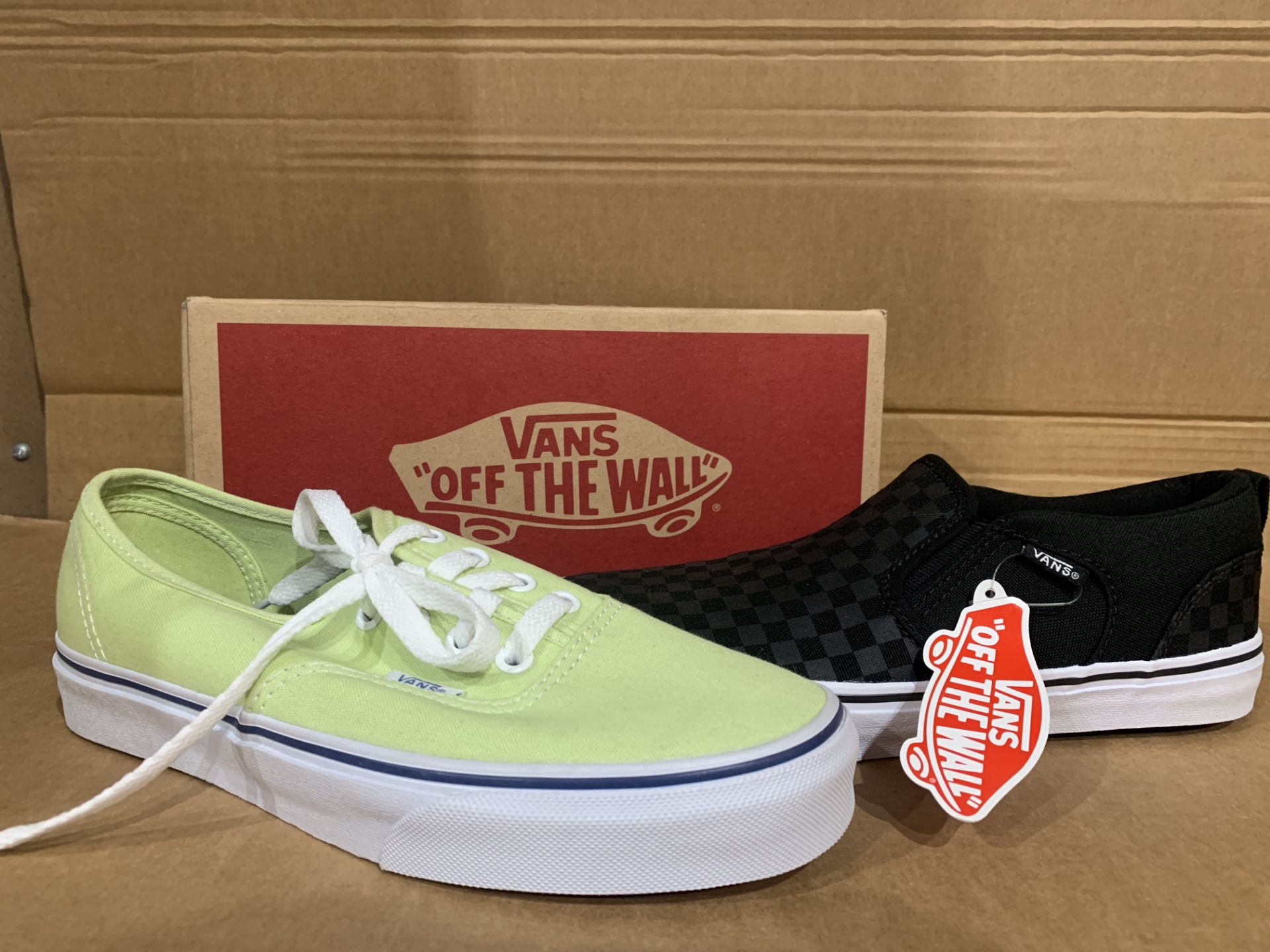 4 X BRAND NEW VANS SHADOW LIME TRUE WHITE TRAINERS SIZE 4.5
