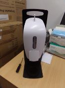 2 X BRAND NEW 1 LITRE CAPACITY MANUAL DISPENSERS ON DESK STAND