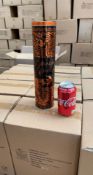 1 x Pallet containing THE SILVER CRANE CO tins - Large Orange and Black Chocolate Cylinders 33 x 6