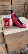 1 x Pallet containing THE SILVER CRANE CO tins - Large Shoe Red Heart 18 x 8