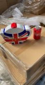 1 x Pallet containing THE SILVER CRANE CO tins - Large Union Jack Tea Pot 24 x 8