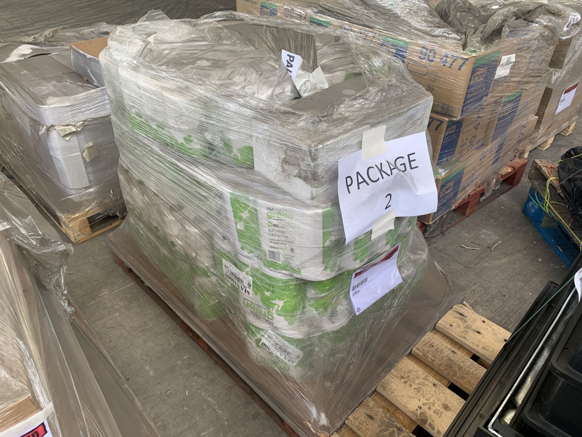 PALLET TO INCLUDE 10 X PACKS OF 24 ROLLS OF SOFT WHITE TOILET TISSUE (078231) - Image 2 of 2