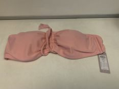 5 X BRAND NEW INDIVIDUALLY PACKAGED PIECES PCNIA CANDY PINK BANDEAU SWIMTOPS IN VARIOUS SIZES (125/