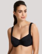 5 X BRAND NEW INDIVIDUALLY PACKAGED PANACHE BLACK FULL CUP BALCONNET BIKINI TOPS IN VARIOUS SIZES (