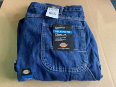 6 X BRAND NEW DICKIES RELAXED FIT STRAIGHT LEG CARPENTER JEANS SIZE 58 X 32 (715/1)