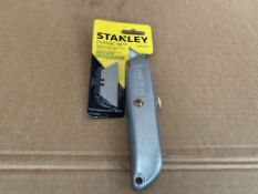 12 X BRAND NEW STANLEY CLASSIC 99 UTILITY KNIVES WITH SPARE BLADES (1249/1)
