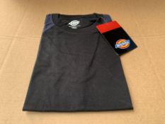 8 X BRAND NEW DICKIES NAVY/BLACK 2 TONE T-SHIRTS SIZE SMALL (1177/1)