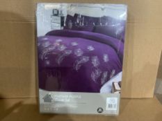 8 X BRAND NEW FEATHER PURPLE DOUBLE DUVET SETS (350/1)