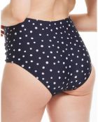 10 X BRAND NEW INDIVIDUALLY PACKAGED FIGLEAVES INK/WHITE SPOT BELLE MATERNITY OVER BUMP POLKA DOT