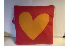 10 X BRAND NEW AGATHA RUIZ DE LA PRADA CORAZON FUCSIA NARANJA CUSHIONS 45 X 45CM RRP £40 EACH (914/