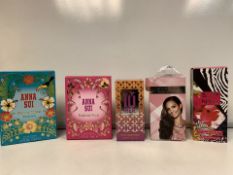 5 X PERFUMES/AFTERSHAVES 80-100% FULL INCLUDING ANNA SUI, SJP ETC (1147/1)