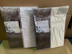 20 X BRAND NEW BED BATH AND HOME KING SIZE BASE VALANCE SHEETS 80 X 200 (COLOURS MAY VARY) (793/1)