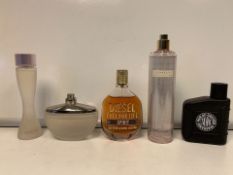 5 X PERFUMES/AFTERSHAVES 80-100% FULL INCLUDING DIESEL, REPLAY ETC (1150/1)